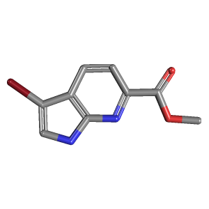 吡咯并-羧酸甲酯(C9H7BrN2O2),CAS 1638760-65-2,「Fluorochem」M96536631-250mg C9H7BrN2O2_3D图