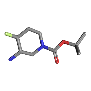 叔丁基_羧酸(C10H18F2N2O2),CAS 2091351-96-9,「Fluorochem」T98010165-250mg C10H18F2N2O2_3D图