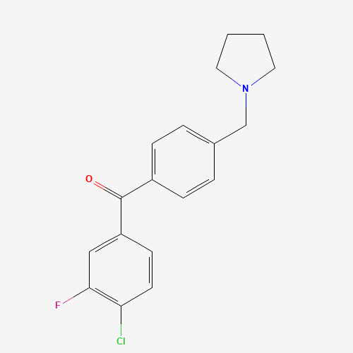 4-氯-3-氟-4'-吡咯烷甲基二苯甲酮,CAS 898776-57-3,「Fluorochem」C24724354-1g