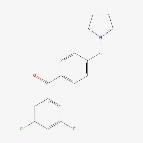 3-氯-5-氟-4'-吡咯烷甲基二苯甲酮,CAS 898776-75-5,「Fluorochem」C24724363-5g