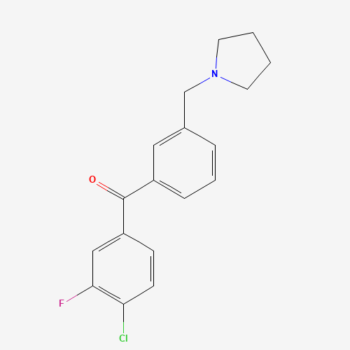 4-氯-3-氟-3'-吡咯烷甲基二苯甲酮,CAS 898770-54-2,「Fluorochem」C24724809-5g