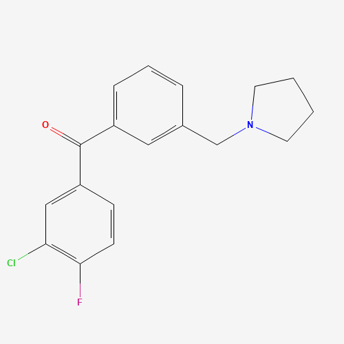 3-氯-4-氟-3'-吡咯烷甲基二苯甲酮,CAS 898770-56-4,「Fluorochem」C24724810-5g