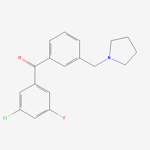 3-氯-5-氟-3'-吡咯烷甲基二苯甲酮,CAS 898770-72-4,「Fluorochem」C24724818-2g