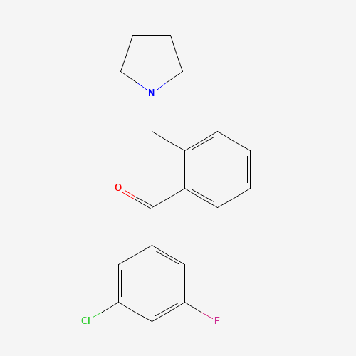 3-氯-5-氟-2'-吡咯烷甲基二苯甲酮,CAS 898774-89-5,「Fluorochem」C24725270-5g