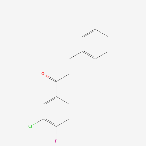二甲基苯基-氟代丙苯酮(C17H16ClFO),CAS 898753-72-5,「Fluorochem」C24726352-2g