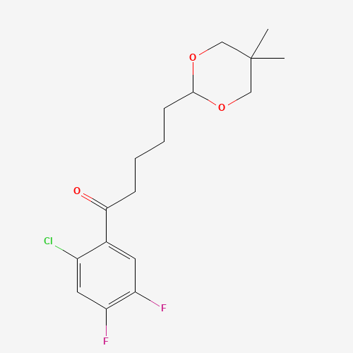 2'-氯-4'_5'-二氟-5-（5,5-二甲基-1,3-二氧杂-2-Yl）戊烯酮,CAS 898757-35-2,「Fluorochem」C24727978-5g
