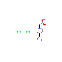 （4-环戊基哌嗪-1-Yl）乙酸二盐酸盐,CAS 1215841-65-8,「Fluorochem」C18562274-500mg