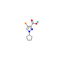 4-溴-1-环戊基-1H-吡唑-3-羧酸,CAS 1006451-45-1,「Fluorochem」B19619897-250mg