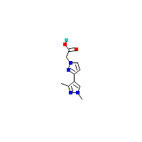 吡唑基_乙酸(C10H12N4O2),CAS 1006464-37-4,「Fluorochem」D19621295-1g