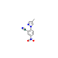 吡唑-硝基苯甲腈(C11H8N4O2),CAS 1119391-10-4,「Fluorochem」M25219398-1g
