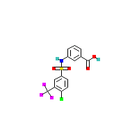 磺酰氨基-苯甲酸(C14H9ClF3NO4S),CAS 612041-76-6,「Fluorochem」C5088357-2.5g