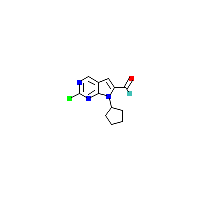 2-氯-7-环戊基吡咯并[2,3-d]嘧啶-6-甲醛,CAS 1211443-55-8,「安耐吉」C58315405-5g