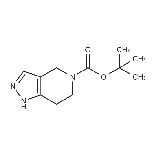 6,7-二氢-1H-吡唑并[4,3-c]吡啶-5(4H)-羧酸叔丁酯化学式