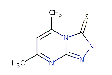 5,7-二甲基-[1,2,4]三唑并[4,3-a]嘧啶-3-硫醇化学式